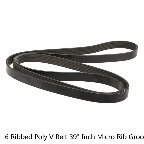 6 Ribbed Poly V Belt 39" Inch Micro Rib Groove Flat Belt Metric 390J6 390 J 6